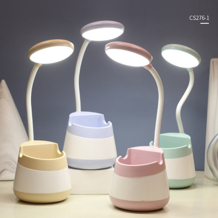 مصباح مكتب LED بحماية للعين مع حامل قلم وهاتف، شحن USB، CS276-1 وردي، CS276-1 أزرق، CS276-1 أخضر، CS276-1 أصفر، CS276-1 أسود، CS276-3 وردي، CS276-3 أزرق، CS276-3 أخضر، CS276-3 أصفر، CS276-3 أسود، CS276-4 وردي
