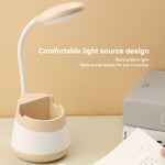 مصباح مكتب LED بحماية للعين مع حامل قلم وهاتف، شحن USB، CS276-1 وردي، CS276-1 أزرق، CS276-1 أخضر، CS276-1 أصفر، CS276-1 أسود، CS276-3 وردي، CS276-3 أزرق، CS276-3 أخضر، CS276-3 أصفر، CS276-3 أسود، CS276-4 وردي