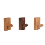 Solid Wood Punch-Free Entrance Behind The Door On The Wall Sticky Hook Clothes Hook Beech Wood, Black Walnut