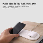 حامل شاحن لاسلكي متعدد الوظائف 3 في 1 KT-W50A8 بقوة 10 واط لأجهزة iPhone / iWatch / AirPods