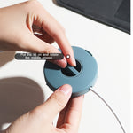 Round Data Cable Storage Box Earphone Storage Collection Box, Yellow, Blue, Transparent, Orange