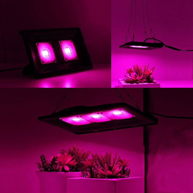 ضوء نبات LED فائق النحافة، ضوء نمو COB بطيف كامل، ضوء تعبئة دفيئة للخضروات والفواكه والزهور بدون قابس، 50W، 100W، 150W