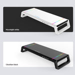 حامل لابتوب قابل للطي مع إضاءة RGB و4 منافذ USB من ICE COOREL T1 لزيادة ارتفاع الشاشة