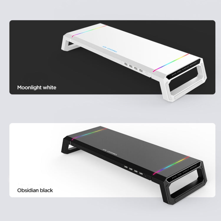 حامل لابتوب قابل للطي مع إضاءة RGB و4 منافذ USB من ICE COOREL T1 لزيادة ارتفاع الشاشة