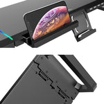 حامل لابتوب قابل للطي مع إضاءة RGB و4 منافذ USB من ICE COOREL T1 لزيادة ارتفاع الشاشة