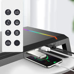 حامل لابتوب قابل للطي مع إضاءة RGB و4 منافذ USB من ICE COOREL T1 لزيادة ارتفاع الشاشة
