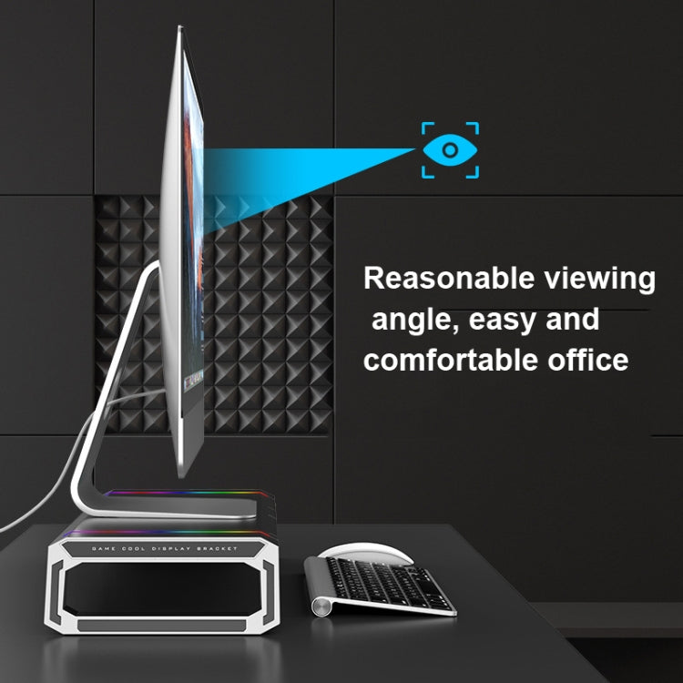 حامل لابتوب قابل للطي مع إضاءة RGB و4 منافذ USB من ICE COOREL T1 لزيادة ارتفاع الشاشة