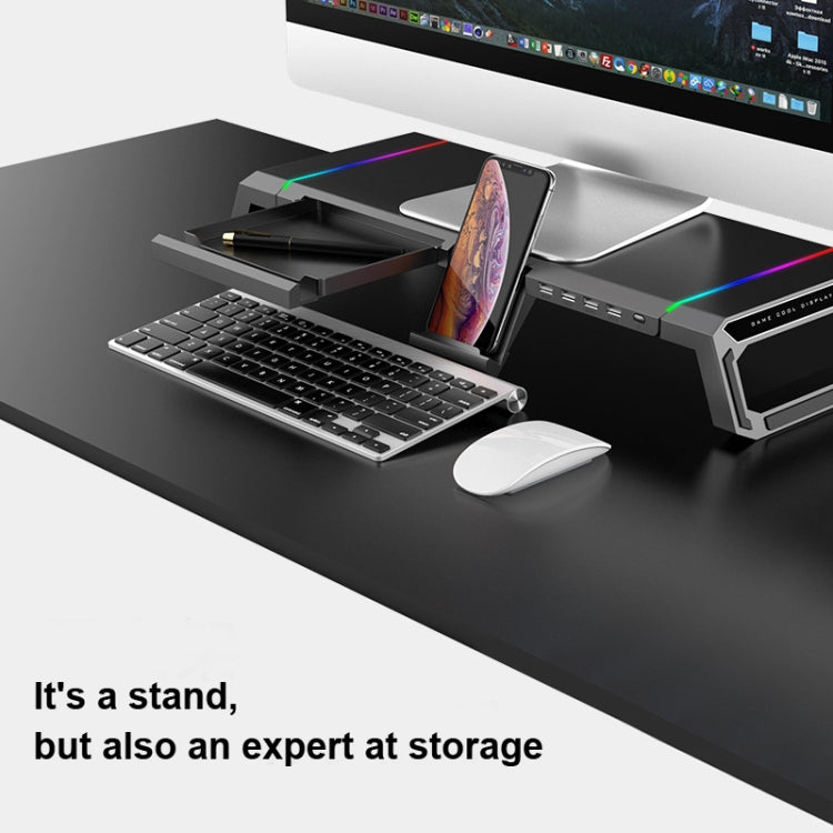 حامل لابتوب قابل للطي مع إضاءة RGB و4 منافذ USB من ICE COOREL T1 لزيادة ارتفاع الشاشة