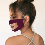 Anti-Fog Lip Language Face Shield For The Deaf And Mute Solid Color Printing Face Shield, Red, Black, Gray, Lake Blue, Printing A, Printing B, Printing C, Printing D, Additive A, Additive B, Additive C
