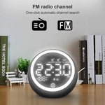 مكبر صوت بلوتوث متعدد الوظائف X10 مع ضوء ليلي LED ومنبه، يدعم بطاقة TF و AUX وراديو FM، قابس أمريكي، قابس أوروبي، قابس بريطاني