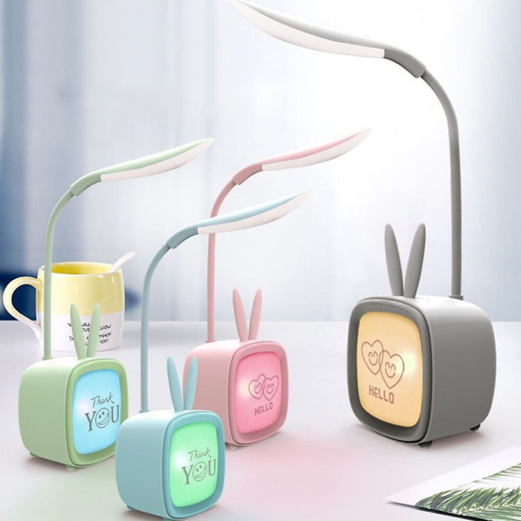 مصباح طاولة USB لطيف للحيوانات الأليفة، موفر للطاقة، حماية للعين، ضوء ليلي لغرفة النوم أو السكن الجامعي، توصيل ألوان عشوائية، أرنب، دب لطيف، ظبي، آرتشي