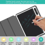 لوحة كتابة يدوية LCD مقاس 10.1 بوصة، لوحة رسم إلكترونية مضيئة بالطاقة، لوحة رسم باليد، سبورة ذكية صغيرة، أسود مع غطاء جلدي، وردي مع غطاء جلدي