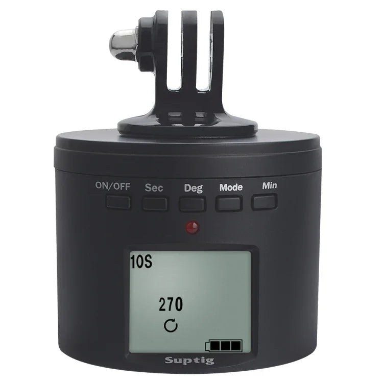 محول حامل ثلاثي القوائم مثبت بمثبت بانورامي بزاوية 360 درجة مدعوم بالطاقة Suptig RSX-350 لتصوير التايم لابس لكاميرات GoPro HERO9 /8 /7 /6 /5 /5 Session /4 Session /4 /3+ /3 /2 /1، Xiaoyi وكاميرات الحركة الأخرى