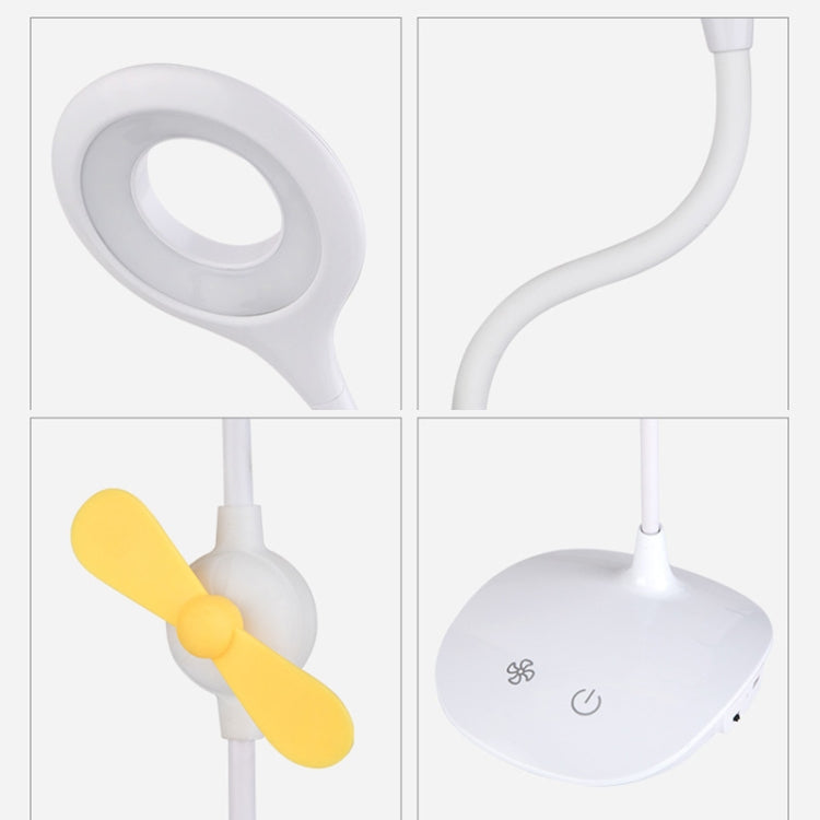 مصباح مكتب LED مروحة WS-8010، مصباح مكتب بجانب السرير، USB، قابل للطي، قطرة ماء، حلقة، حامل قلم بشفرة مروحة بيضاء، حامل قلم بشفرة مروحة صفراء، حامل قلم بشفرة مروحة زرقاء، حامل قلم بشفرة مروحة خضراء
