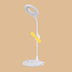مصباح مكتب LED مروحة WS-8010، مصباح مكتب بجانب السرير، USB، قابل للطي، قطرة ماء، حلقة، حامل قلم بشفرة مروحة بيضاء، حامل قلم بشفرة مروحة صفراء، حامل قلم بشفرة مروحة زرقاء، حامل قلم بشفرة مروحة خضراء