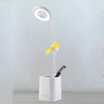 مصباح مكتب LED مروحة WS-8010، مصباح مكتب بجانب السرير، USB، قابل للطي، قطرة ماء، حلقة، حامل قلم بشفرة مروحة بيضاء، حامل قلم بشفرة مروحة صفراء، حامل قلم بشفرة مروحة زرقاء، حامل قلم بشفرة مروحة خضراء