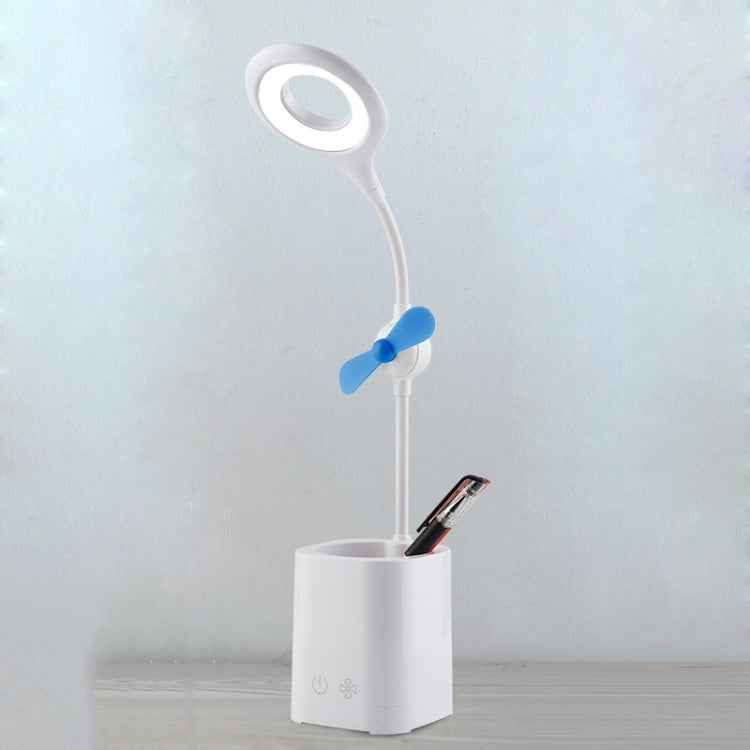 مصباح مكتب LED مروحة WS-8010، مصباح مكتب بجانب السرير، USB، قابل للطي، قطرة ماء، حلقة، حامل قلم بشفرة مروحة بيضاء، حامل قلم بشفرة مروحة صفراء، حامل قلم بشفرة مروحة زرقاء، حامل قلم بشفرة مروحة خضراء