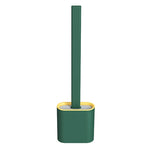 Household Long Handle Soft Plastic Gap Toilet Brush TPR Decontamination Cleaning Brush, White, Pink, Light Blue, Green