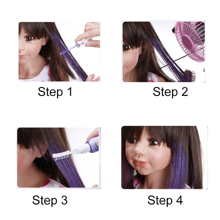 صبغة شعر مؤقتة للاستخدام مرة واحدة صبغة شعر غير سامة كريم صبغة ماسكارا للشعر DIY