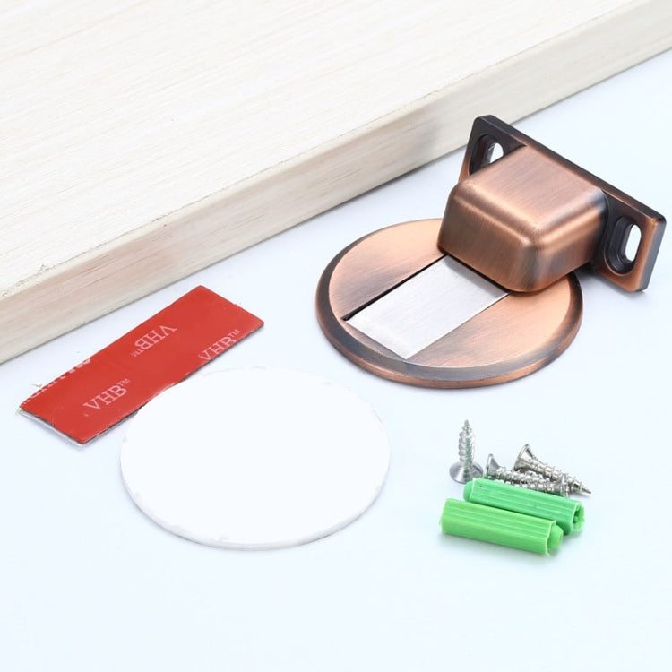 Zinc Alloy Non-Perforated Suction Silent Strong Magnetic Door Stopper, Red Ancient, Brushed Steel, Black, White, Yellow, Bright Gold, Bronze