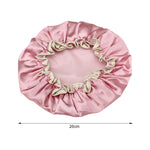 قبعة استحمام نسائية سميكة من الساتان ملونة ومضادة للماء، وردي، ذهبي، رمادي