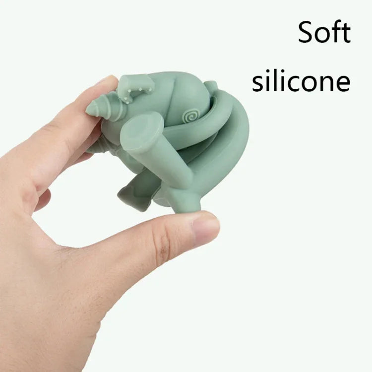 Three-Dimensional Cartoon Silicone Baby Teether Molar Rods Children Toys Maternal And Child Supplies, Gray Green, Beige, Light Coffee, Peach Powder, Scalper, Pink Sheep, Yellow Sheep, Coffee  Sheep, Green Sheep, Beige Sheep