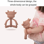 Three-Dimensional Cartoon Silicone Baby Teether Molar Rods Children Toys Maternal And Child Supplies, Gray Green, Beige, Light Coffee, Peach Powder, Scalper, Pink Sheep, Yellow Sheep, Coffee  Sheep, Green Sheep, Beige Sheep