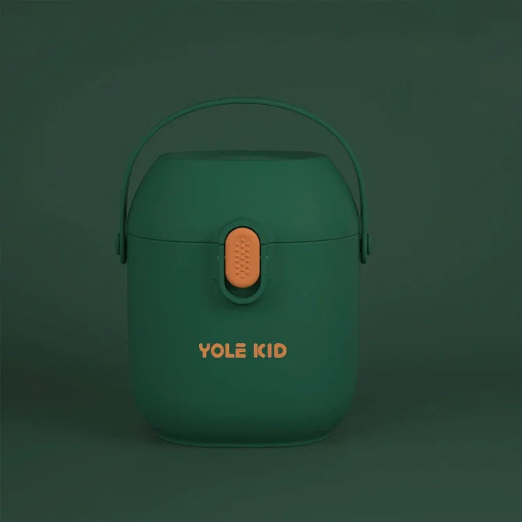 علب حليب أطفال YOLE KID 2 قطع بسعة كبيرة محمولة لتخزين مكملات طعام الأطفال محكمة الإغلاق، أصفر خردلي، أخضر ماتشا، أخضر زيتوني، أزرق طاووس، أحمر زنجفر، بودرة أحمر