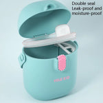 2 PCS YOLE KID Baby Milk Powder Box Large-Capacity Portable Out-Packing Gimi Powder Box Baby Food Supplement Storage Sealed Tank, Mustard Yellow, Matcha Green, Olive Green, Peacock Blue, Cinnabar Red, Rouge Powder