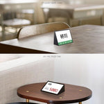Acrylic Triangle Price Tag Student Desk Seat Board (White), 7.4x10.5cm (White), 7.4x5.3cm (Black), 7.4x10.5cm (Black)