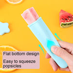 4 in 1 Children Popsicle Mold Set Food Grade Silicone Cream Mold Random Colour Delivery, 2 Sets 4 in 1