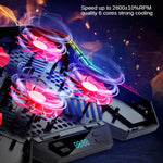 قاعدة تبريد لابتوب COOLCOLD RGB مع ست مراوح قابلة للتعديل، سرعة 5V، نسخة ملونة، نسخة سيمفونية 12 باللمس 5V