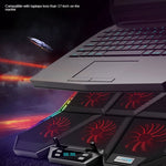 قاعدة تبريد لابتوب COOLCOLD RGB مع ست مراوح قابلة للتعديل، سرعة 5V، نسخة ملونة، نسخة سيمفونية 12 باللمس 5V
