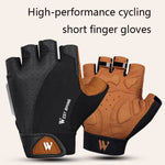 قفازات دراجات نارية نصف أصابع WEST BIKING YP0211196، ممتصة للصدمات ومضادة للانزلاق، معدات ركوب، S, M, L, XL