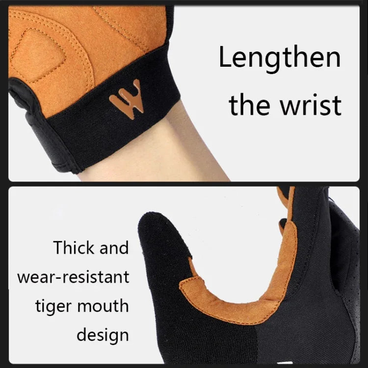 قفازات دراجات نارية كاملة الأصابع WEST BIKING YP0211197، ممتصة للصدمات ومضادة للانزلاق، معدات ركوب، S, M, L, XL