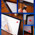 لوحة نسخ أنمي محطة تصريف LED لوحة نسخ مع ضوء شفط مغناطيسي لوحة رسم مع كابل USB، A4 تعتيم 3 سرعات (أسود)، A4 تعتيم بدون خطوات (أسود)، A3 تعتيم 3 سرعات (أسود)، A3 تعتيم بدون خطوات (أسود)