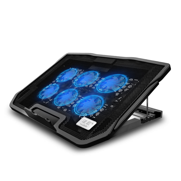 قاعدة مروحة لابتوب NUOXI H9 مع 6 مراوح، أسود