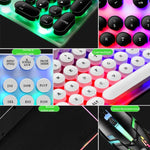 لوحة مفاتيح وفأرة سلكية USB LIMEIDE GTX300 مع 104 مفتاح غطاء مفتاح دائري عتيق، طول الكابل: 1.4م، لوحة مفاتيح بانك مفردة بيضاء، لوحة مفاتيح بانك مفردة سوداء، مجموعة بانك بيضاء، مجموعة بانك سوداء