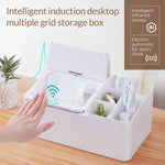 EXPED SMART Intelligent Induction Desktop Electric Storage Box, USB Charging (Gray)