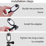 Sunnylife IST-Q9439 لحامل تثبيت Insta360 GO، محول إطار الكاميرا، مشبك حقيبة الظهر، حامل ثلاثي القوائم