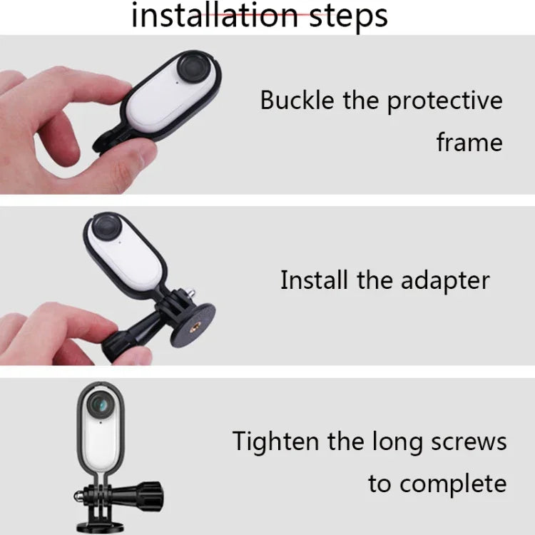 Sunnylife IST-Q9439 لحامل تثبيت Insta360 GO، محول إطار الكاميرا، مشبك حقيبة الظهر، حامل ثلاثي القوائم