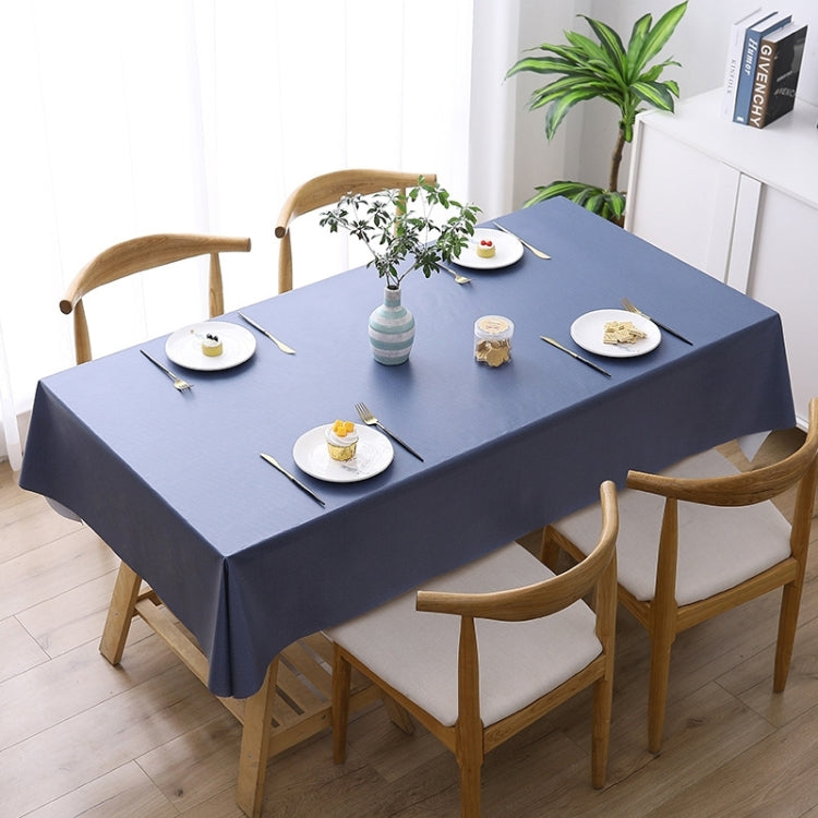 مفرش طاولة صلب اللون من PVC مقاوم للماء، مقاوم للزيت والحروق، للاستخدام مرة واحدة، 140x140 سم، 140x180 سم، 140x220 سم