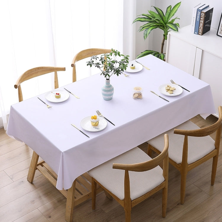 مفرش طاولة صلب اللون من PVC مقاوم للماء، مقاوم للزيت والحروق، للاستخدام مرة واحدة، 140x140 سم، 140x180 سم، 140x220 سم