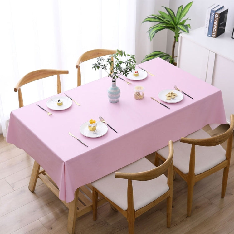 مفرش طاولة صلب اللون من PVC مقاوم للماء، مقاوم للزيت والحروق، للاستخدام مرة واحدة، 140x140 سم، 140x180 سم، 140x220 سم