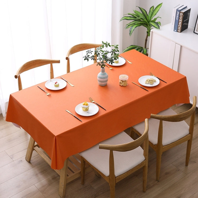 مفرش طاولة صلب اللون من PVC مقاوم للماء، مقاوم للزيت والحروق، للاستخدام مرة واحدة، 140x140 سم، 140x180 سم، 140x220 سم