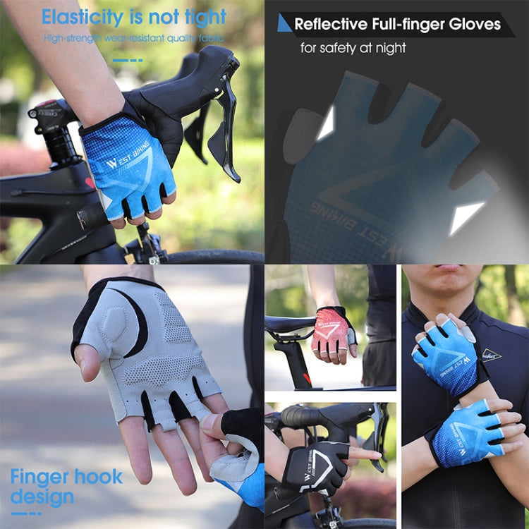 قفازات ركوب الدراجات الصيفية نصف الأصابع WEST BIKING YP0211215، قابلة للتنفس، خارجية، M, L, XL, XXL