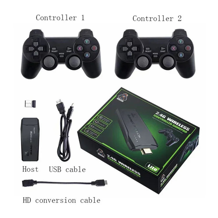 جهاز ألعاب أركيد منزلي صغير M8 لاسلكي HDMI مع 2 وحدة تحكم ألعاب، M8 32G (لاسلكي)، M8 64G (لاسلكي)