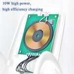 شاحن لاسلكي Magnaphon WC001 لهواتف iPhone وغيرها من هواتف أندرويد، أبيض، أسود