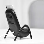شاحن لاسلكي Magnaphon WC001 لهواتف iPhone وغيرها من هواتف أندرويد، أبيض، أسود