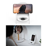 شاحن لاسلكي Magnaphon WC001 لهواتف iPhone وغيرها من هواتف أندرويد، أبيض، أسود